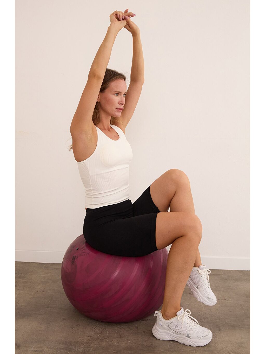 Siyah Basic Fitilli Biker Tayt-1