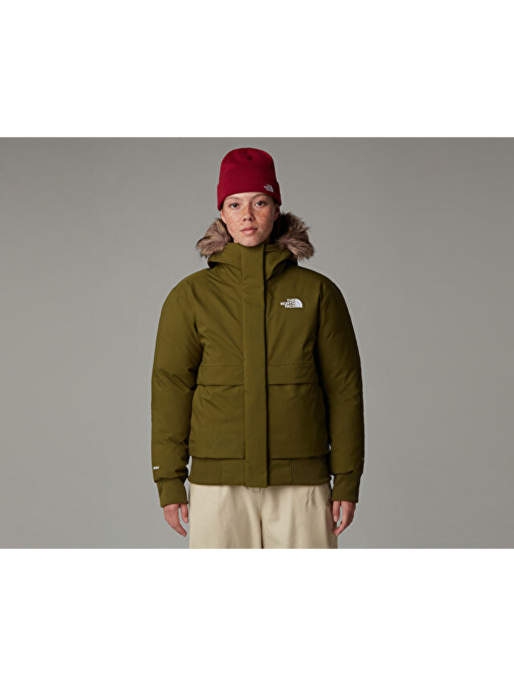 W Artic Bomber Kadın Outdoor Montu Nf0a84ıypıb1 Haki-2