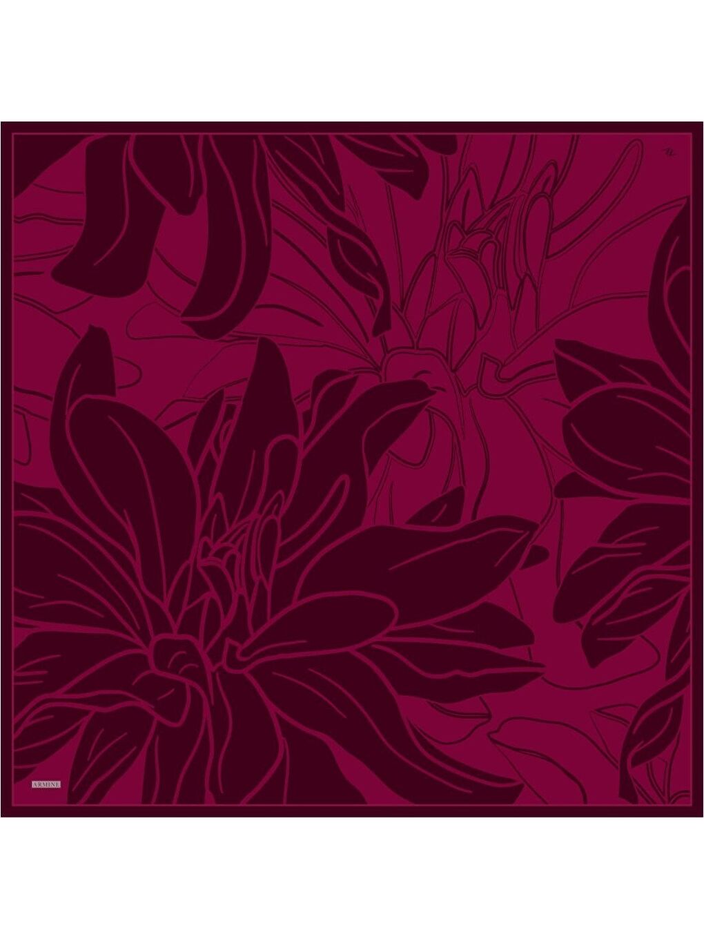 Bordo Saf İpek Sura Eşarp 9553D 34-3