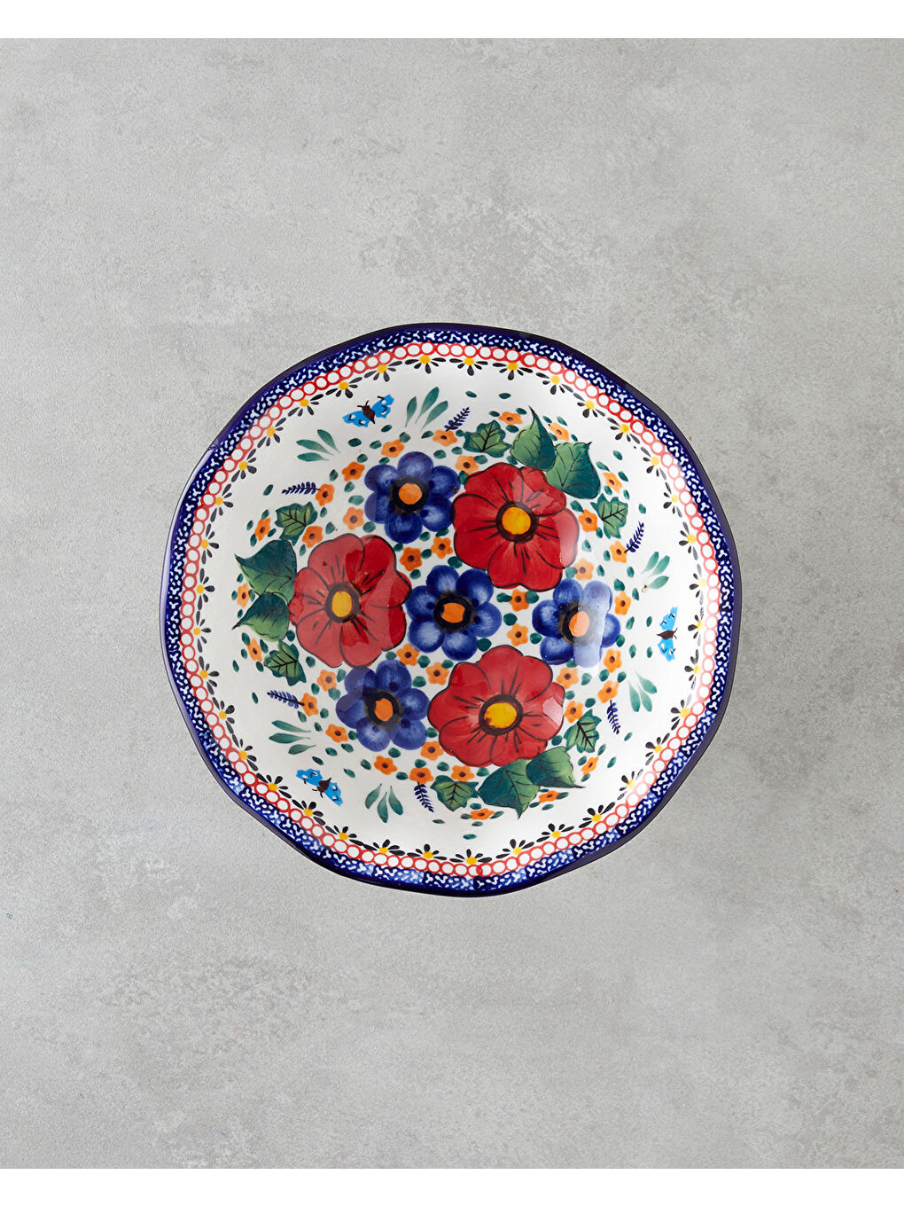 Beyaz Whimsy Stoneware Sunumluk 23x23x14 Cm Renkli-1