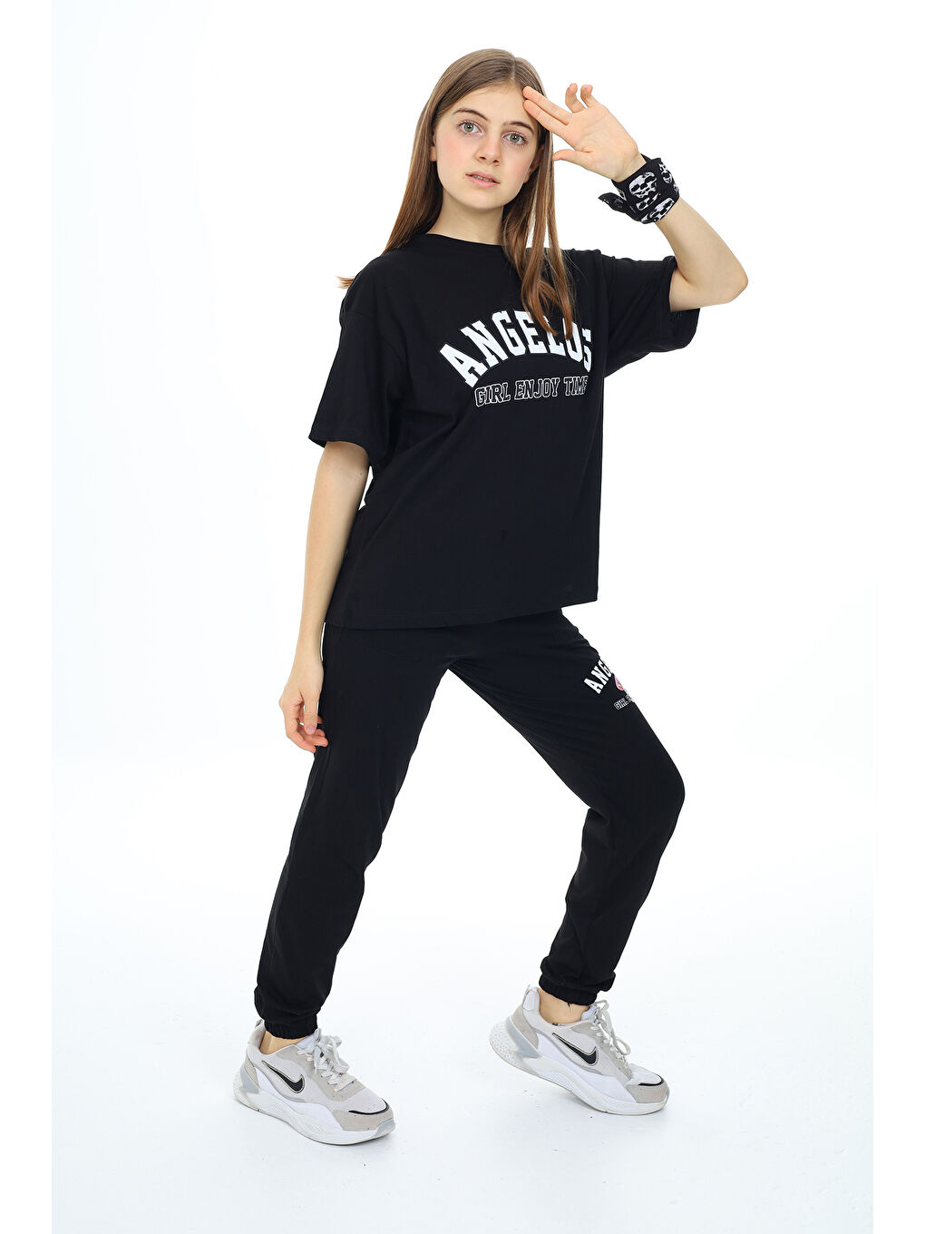 Siyah Kız Çocuk Alt-Üst 2'li Takım 12154-4