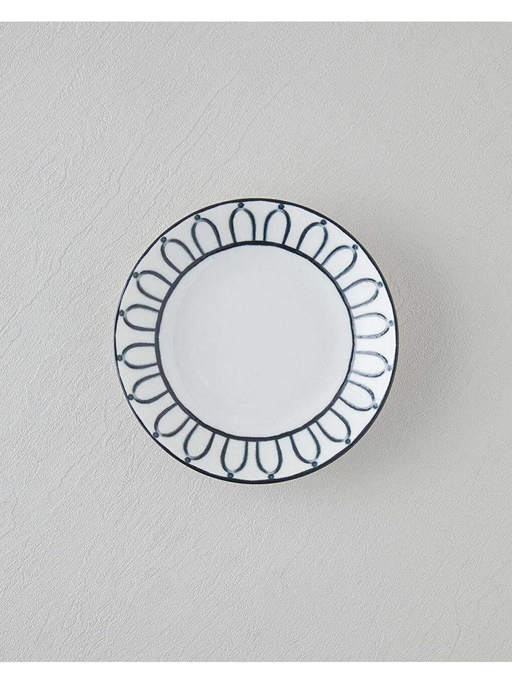 Monarch Porselen Çukur Tabak 19 cm Siyah - Beyaz-1