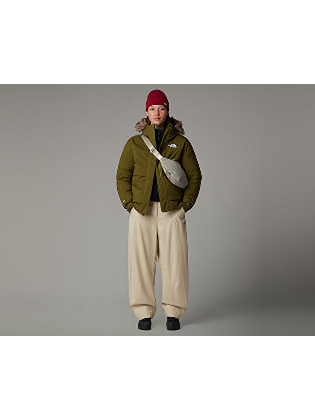 W Artic Bomber Kadın Outdoor Montu Nf0a84ıypıb1 Haki-8