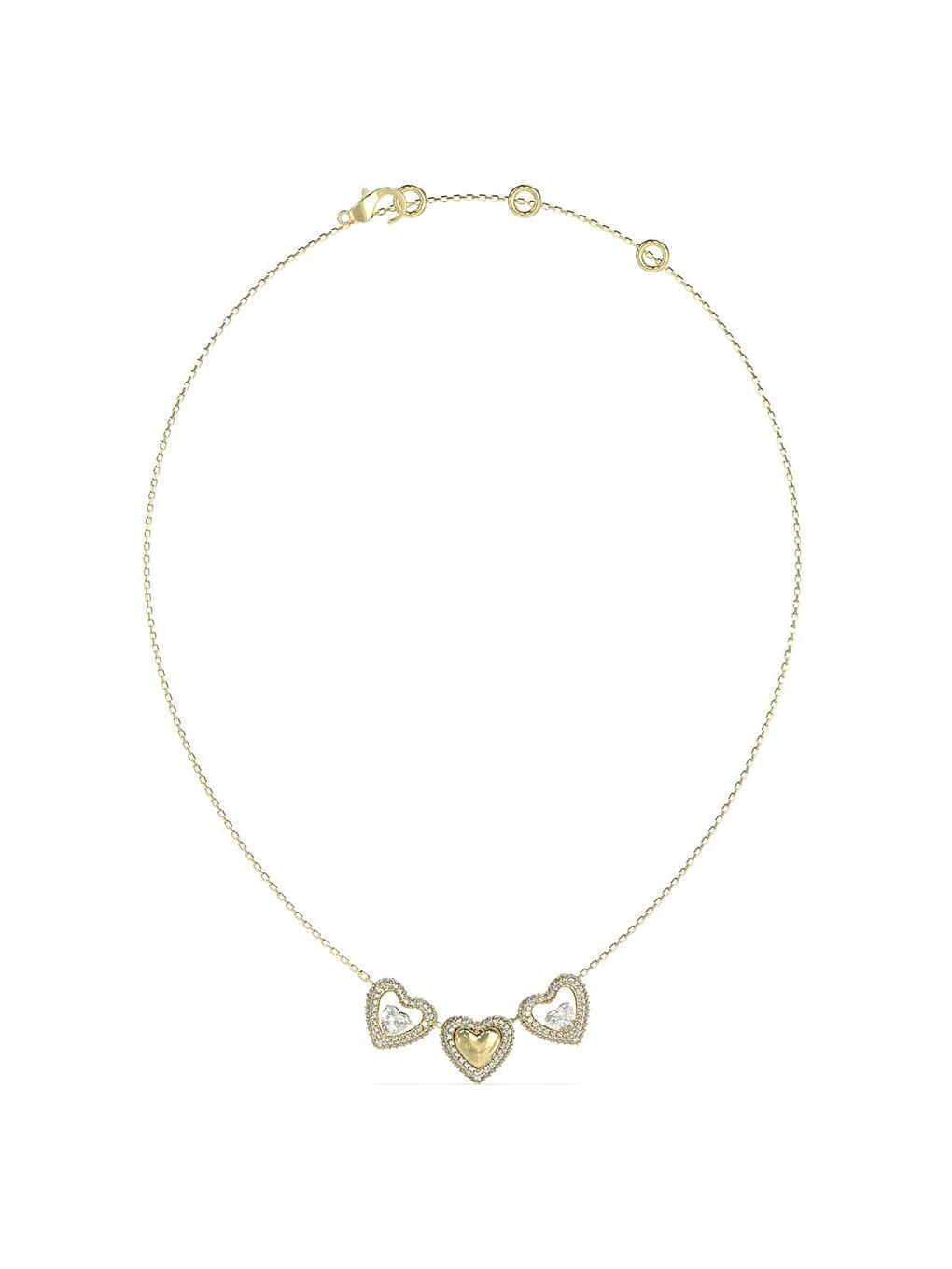 Sarı JGUJUBN05023JWYGTU Kalpli Kadın Kolye