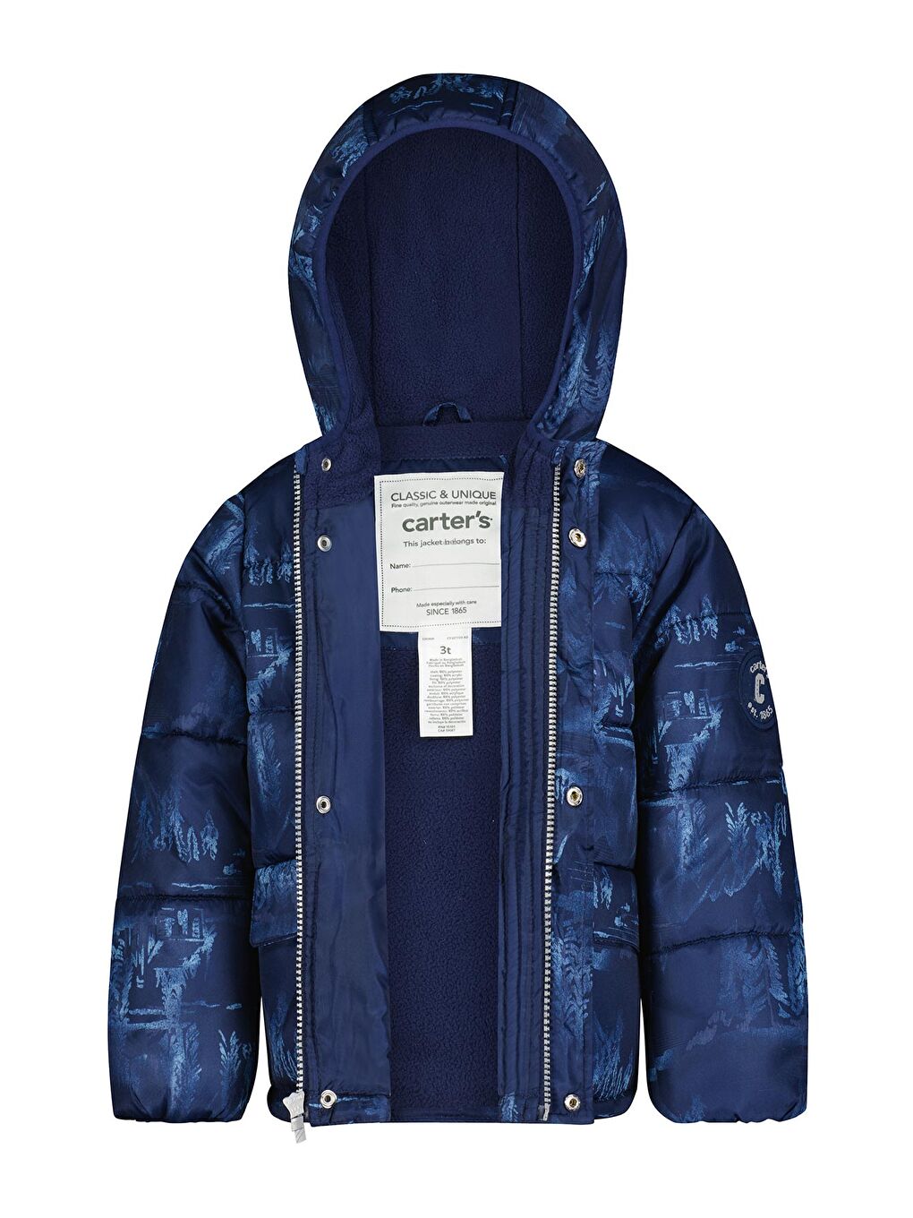 Erkek Bebek Mont Lacivert-1