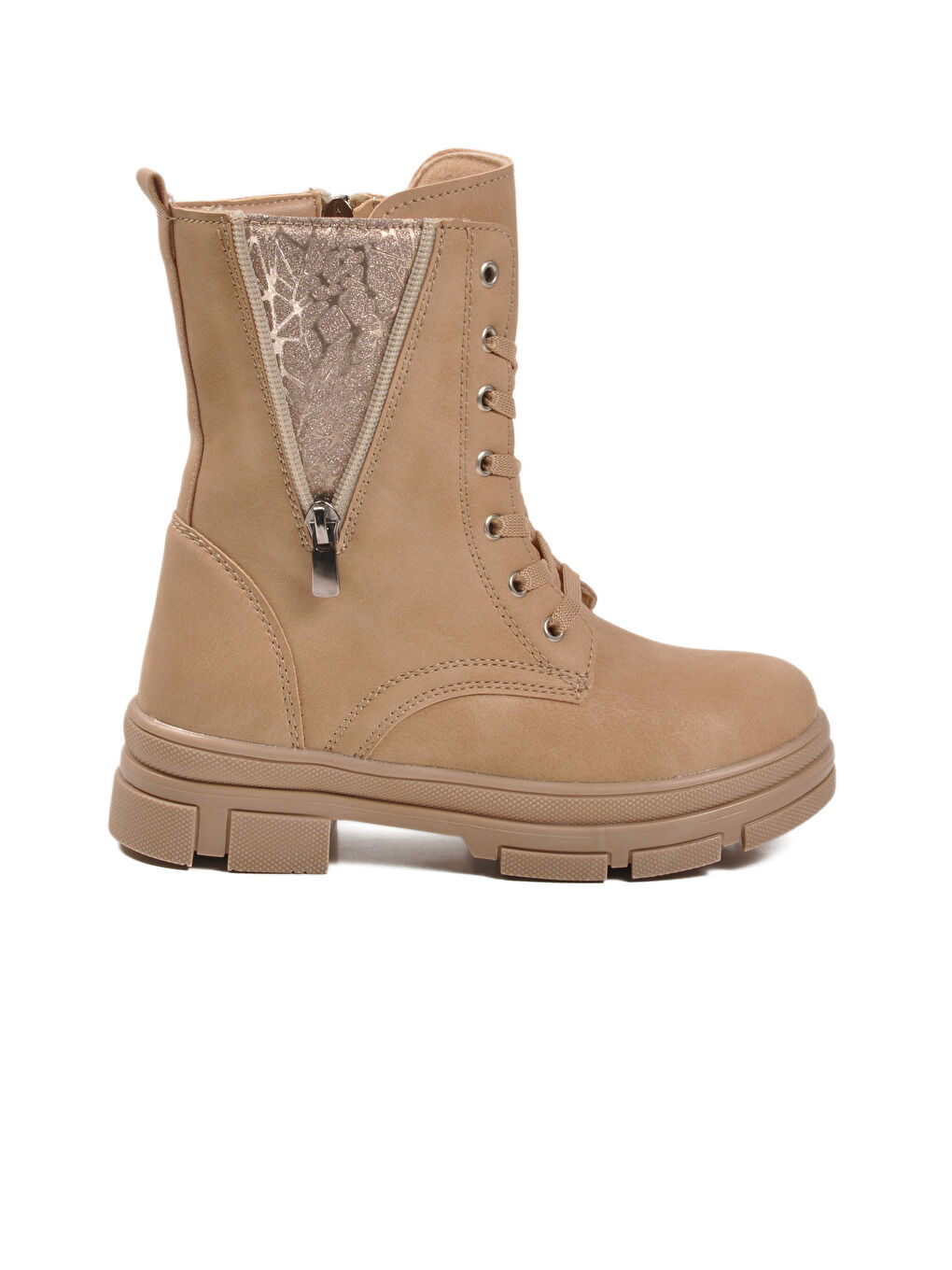 Bej Nut İçi Polarlı Kaymaz Taban Kız Çocuk Bot G-1001 F Frmr-1