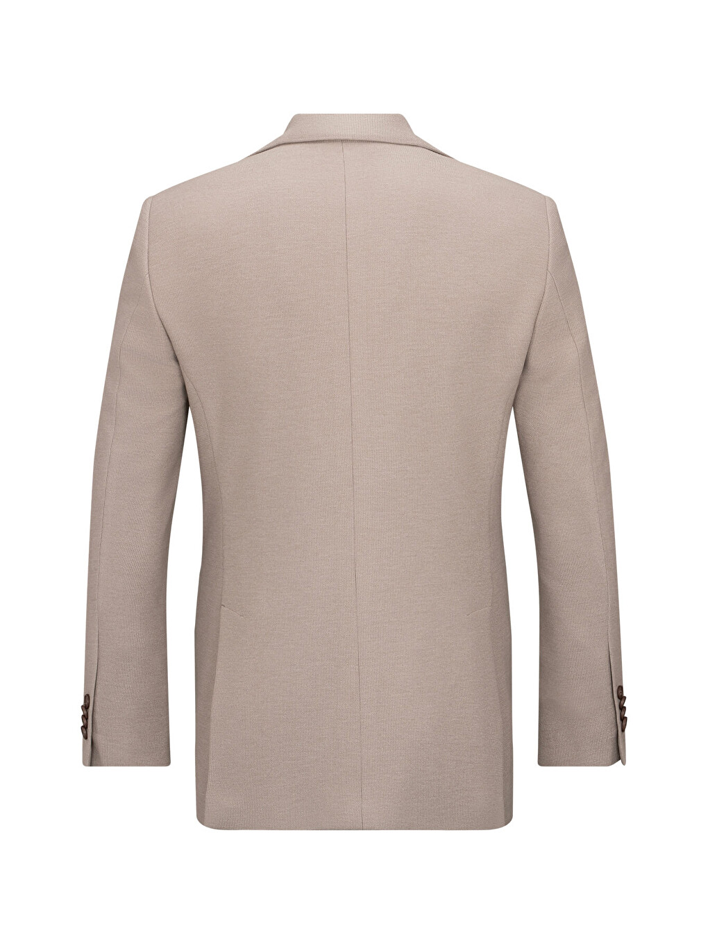 Bej Slim Fit Mono Yaka Klasik Ceket-1
