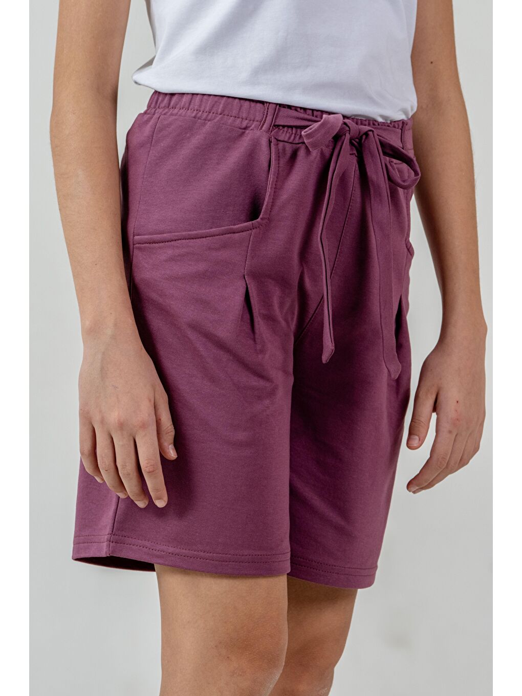 Pembe Kemer Fiyonk Kurdeleli Dreams Nakışlı Kız Çocuk Şort-3