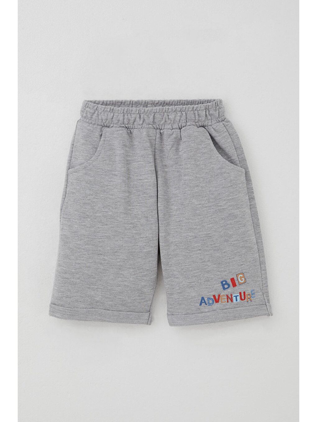 Kırmızı Erkek Bebek Şortlu Takım Sevimli Kaptan Ayıcık Baskılı Cep Detaylı Narçiçeği (9 Ay-3 Yaş)-2