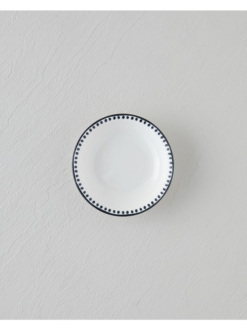 Black Dots Porselen Çerezlik 11 cm Siyah - Beyaz-1