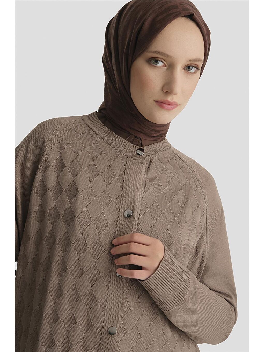 Bej Triko Ceket 25Kd5093 Vizon-1