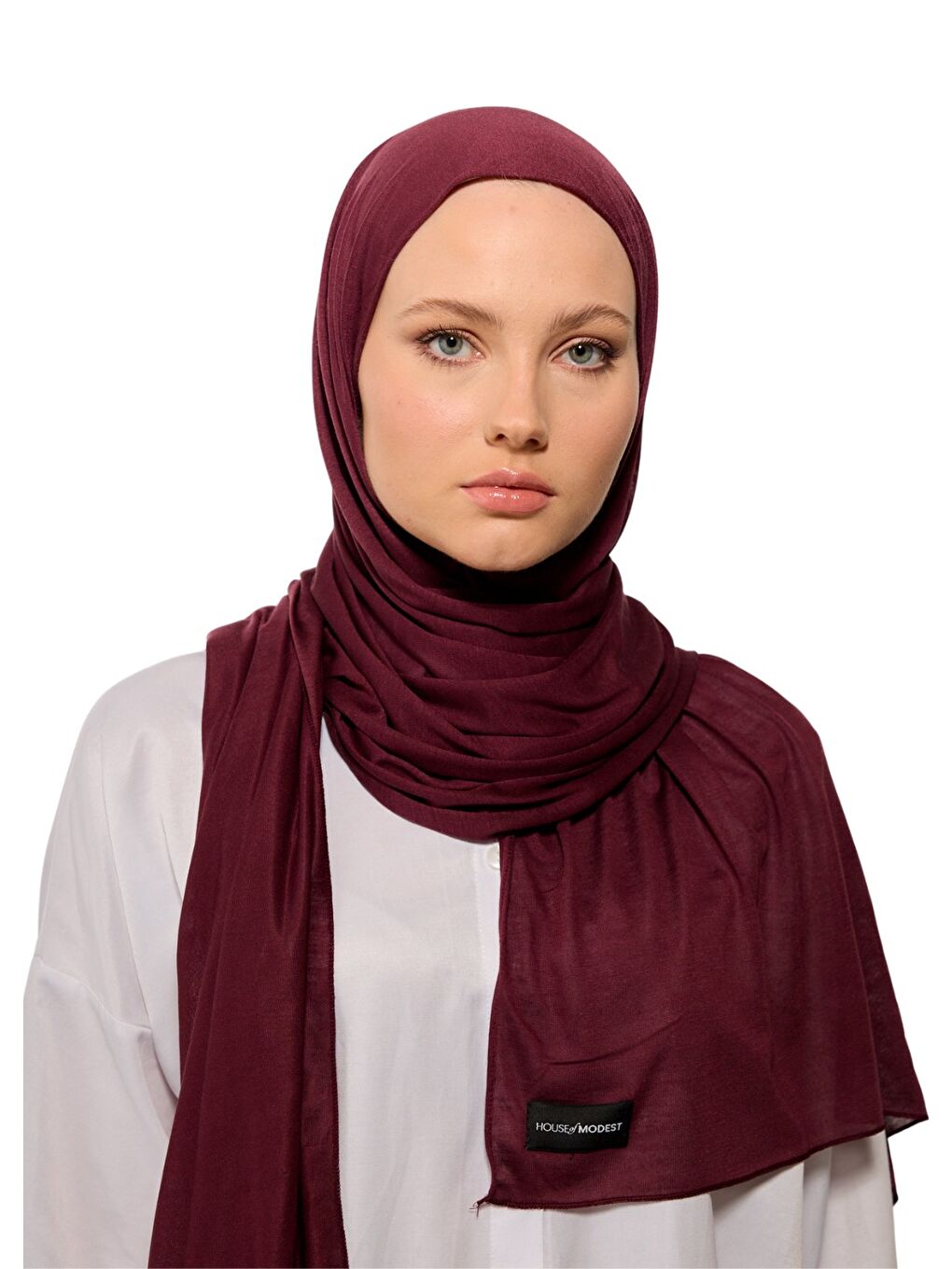 Tesettür Şal - Bone - Mürdüm-1