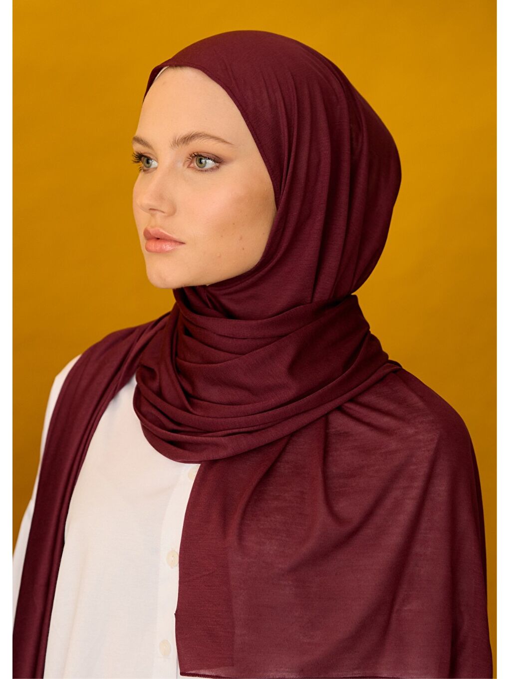 Tesettür Şal - Bone - Mürdüm-2