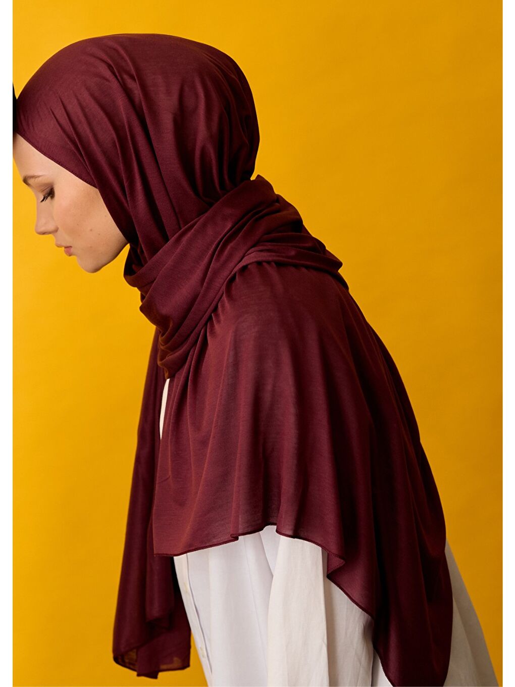 Tesettür Şal - Bone - Mürdüm-3