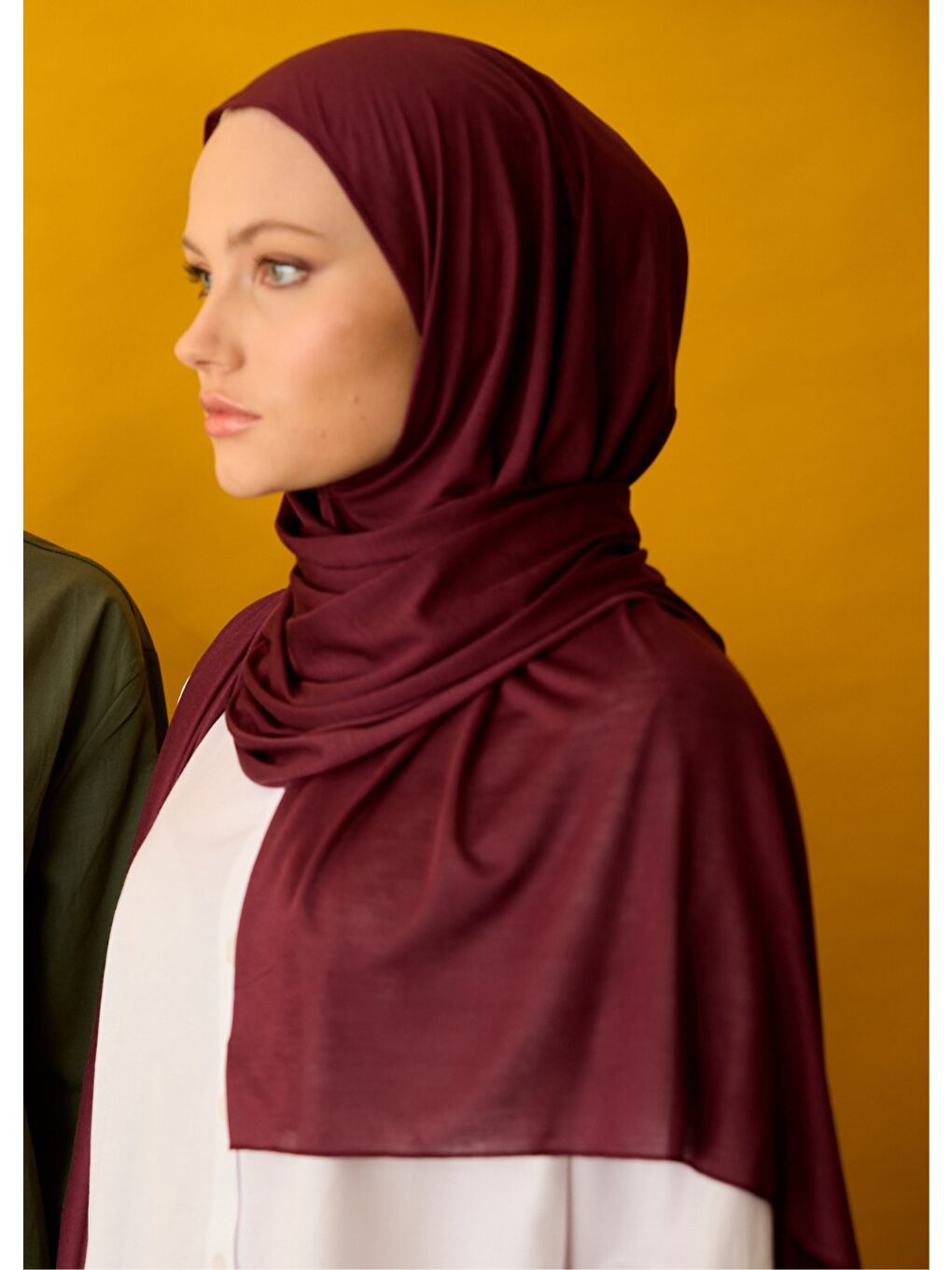 Tesettür Şal - Bone - Mürdüm-4