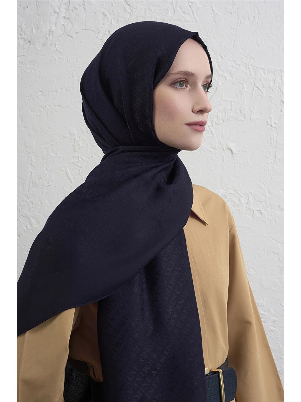 Lacivert Visse Şal 1 03-3