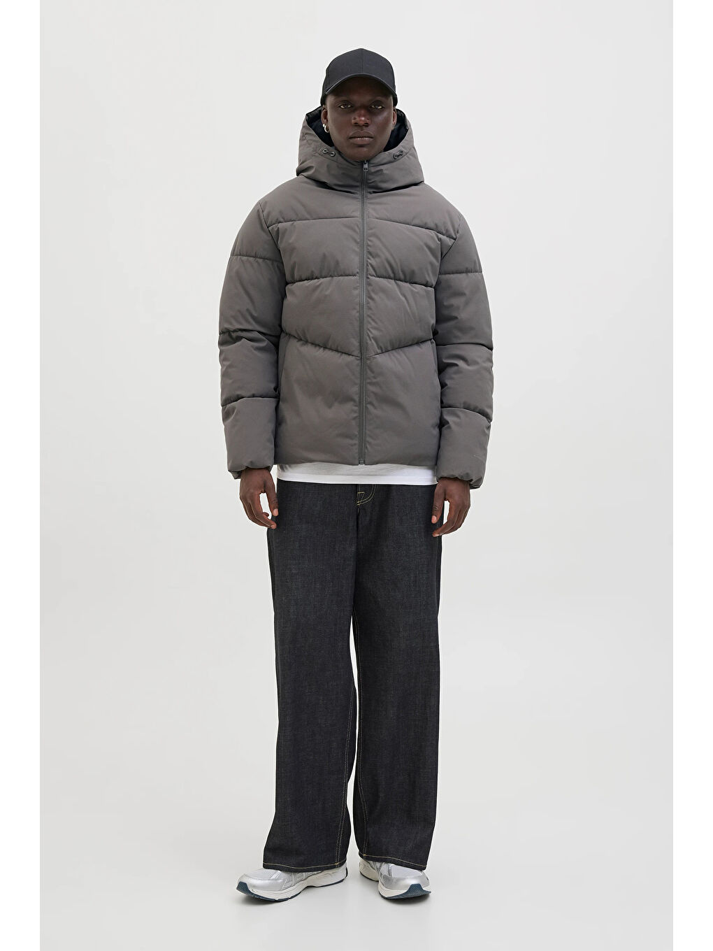 Gri Jjglobal Regular Fit Kapüşonlu Mont 12283517-3