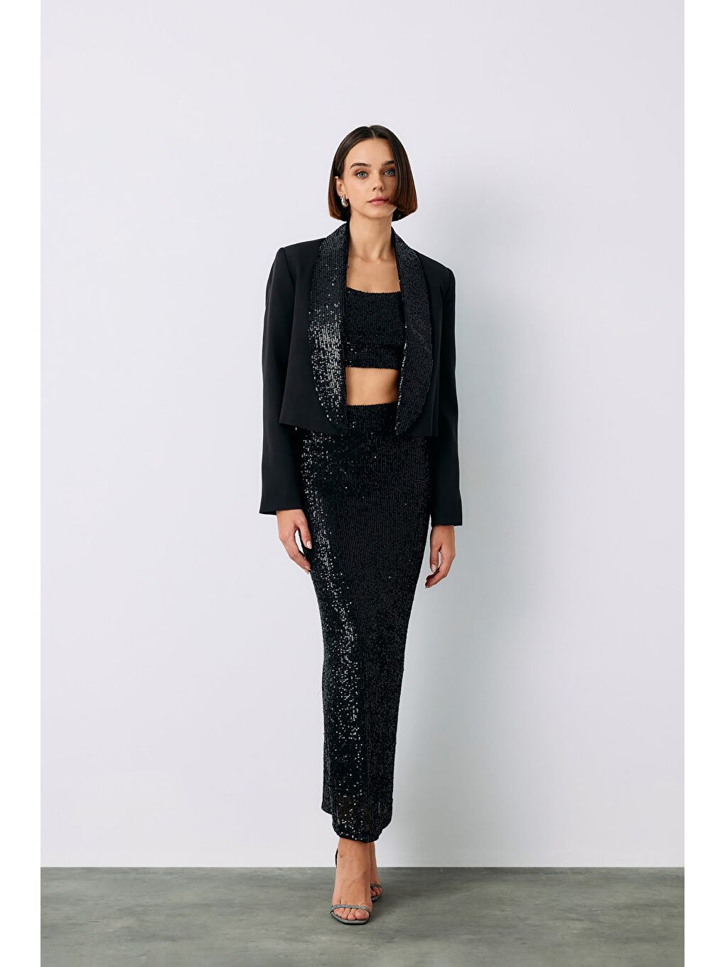 Karolin Midi Etek - Siyah