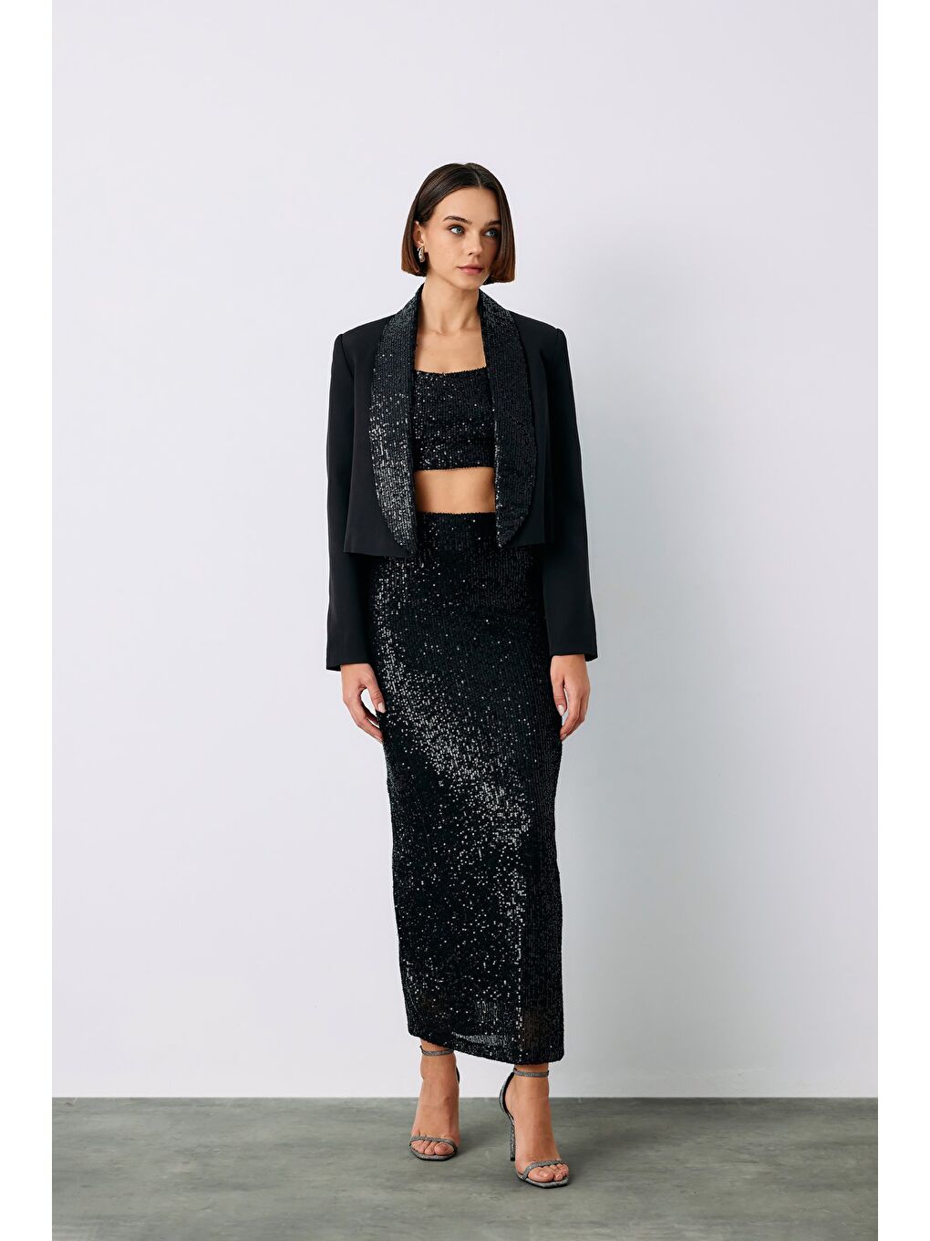 Karolin Midi Etek - Siyah-1