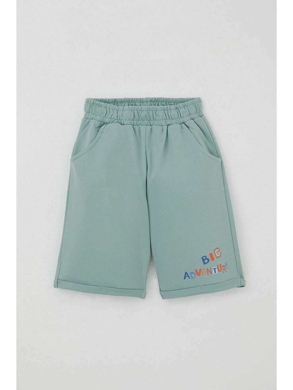 Erkek Bebek Şortlu Takım Sevimli Kaptan Ayıcık Baskılı Cep Detaylı Bej (9 Ay-3 Yaş)-2