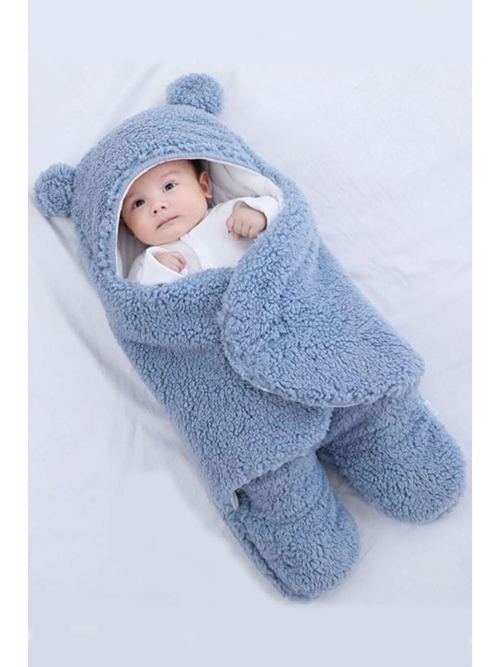 Lacivert Welsoft Kundaklı Dış Kundak Bebek Battaniye 0 - 12 Ay