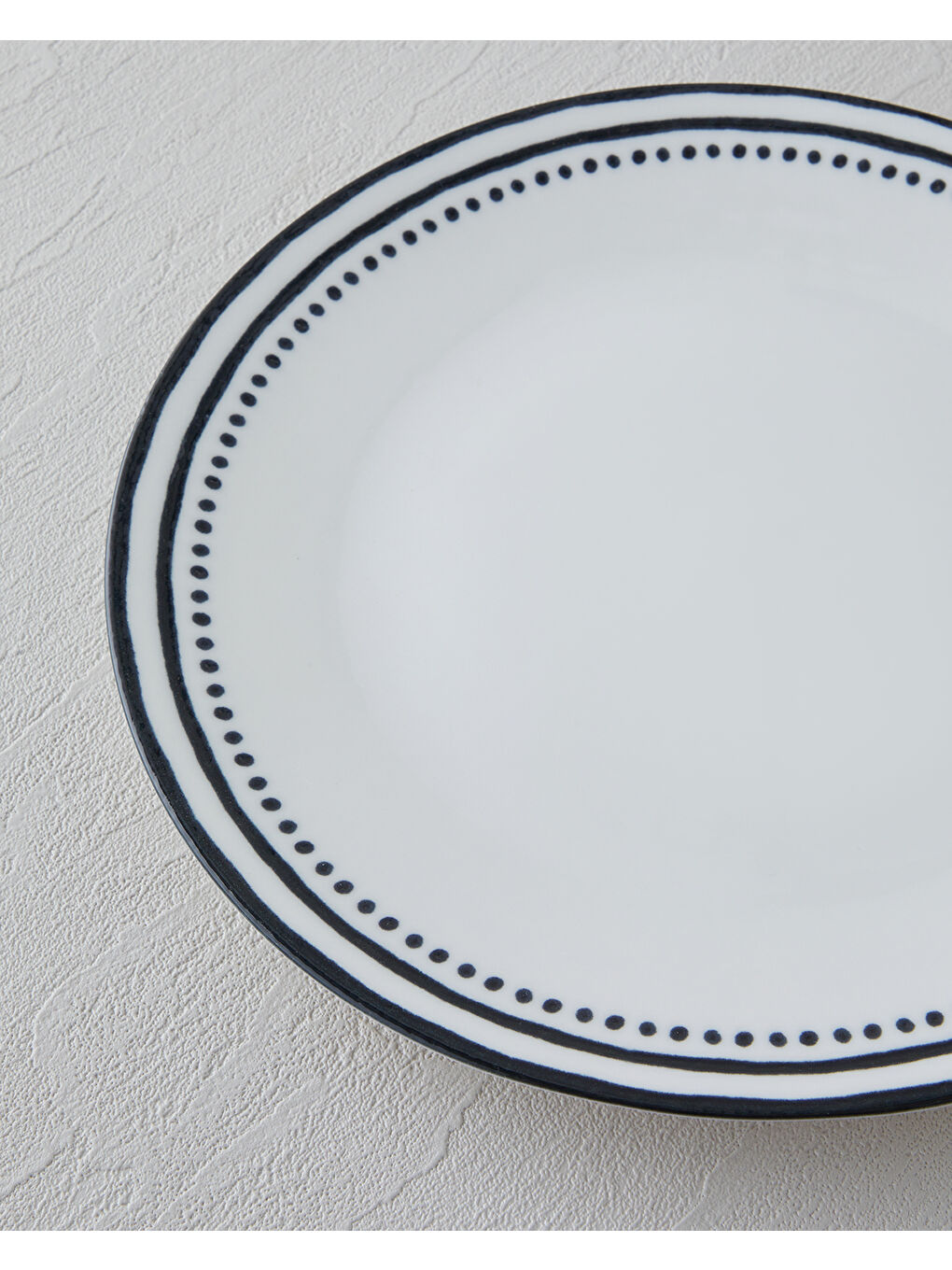 Monarch Porselen Servis Tabağı 25 cm Siyah - Beyaz-2