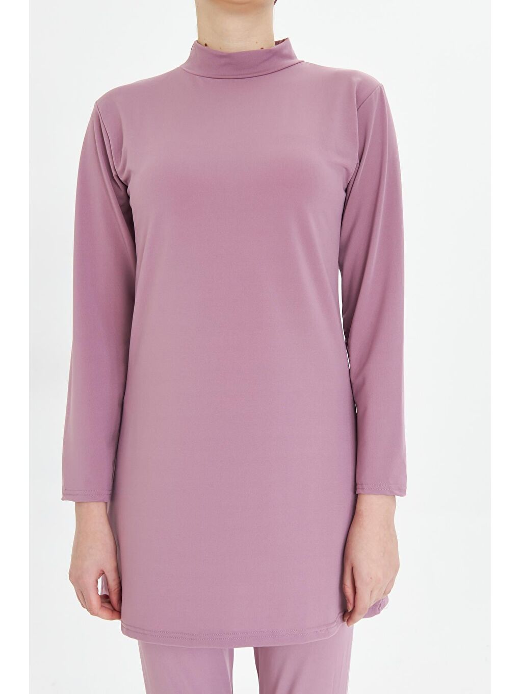 Tam Kapalı Elastanlı Tesettür Mayo Pembe 3485-P-5