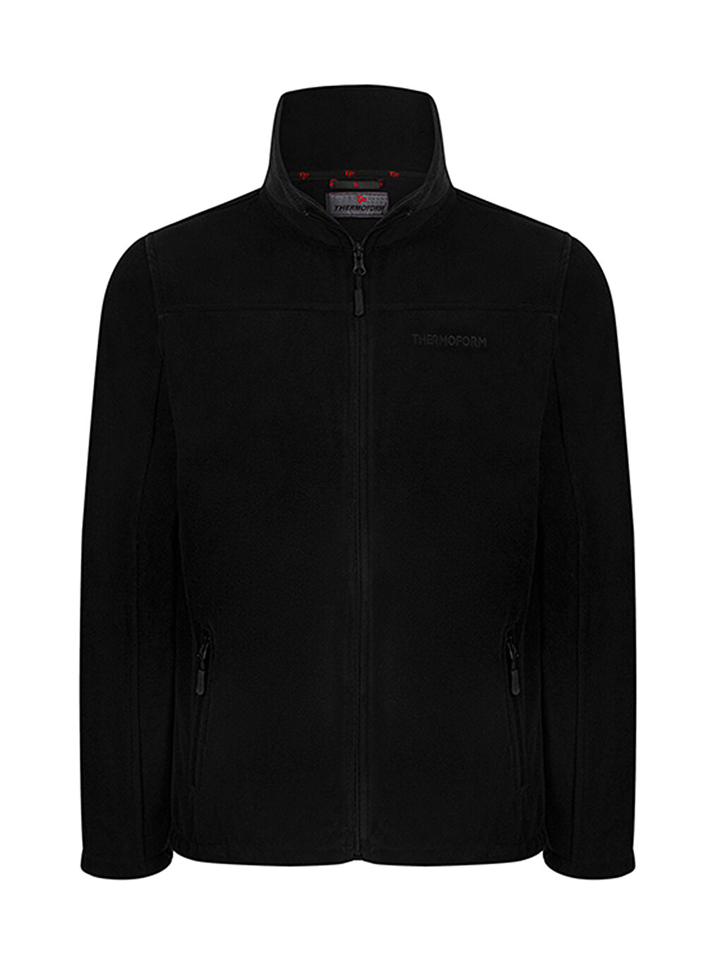 Siyah Erkek Polar Fermuarlı Sweatshirt-1