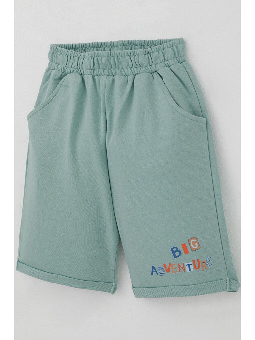 Erkek Bebek Şortlu Takım Sevimli Kaptan Ayıcık Baskılı Cep Detaylı Bej (9 Ay-3 Yaş)-6