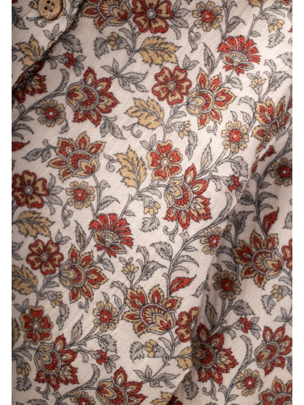 Çiçekli Gömlek Takım 4-12 Yaş Ekru-2