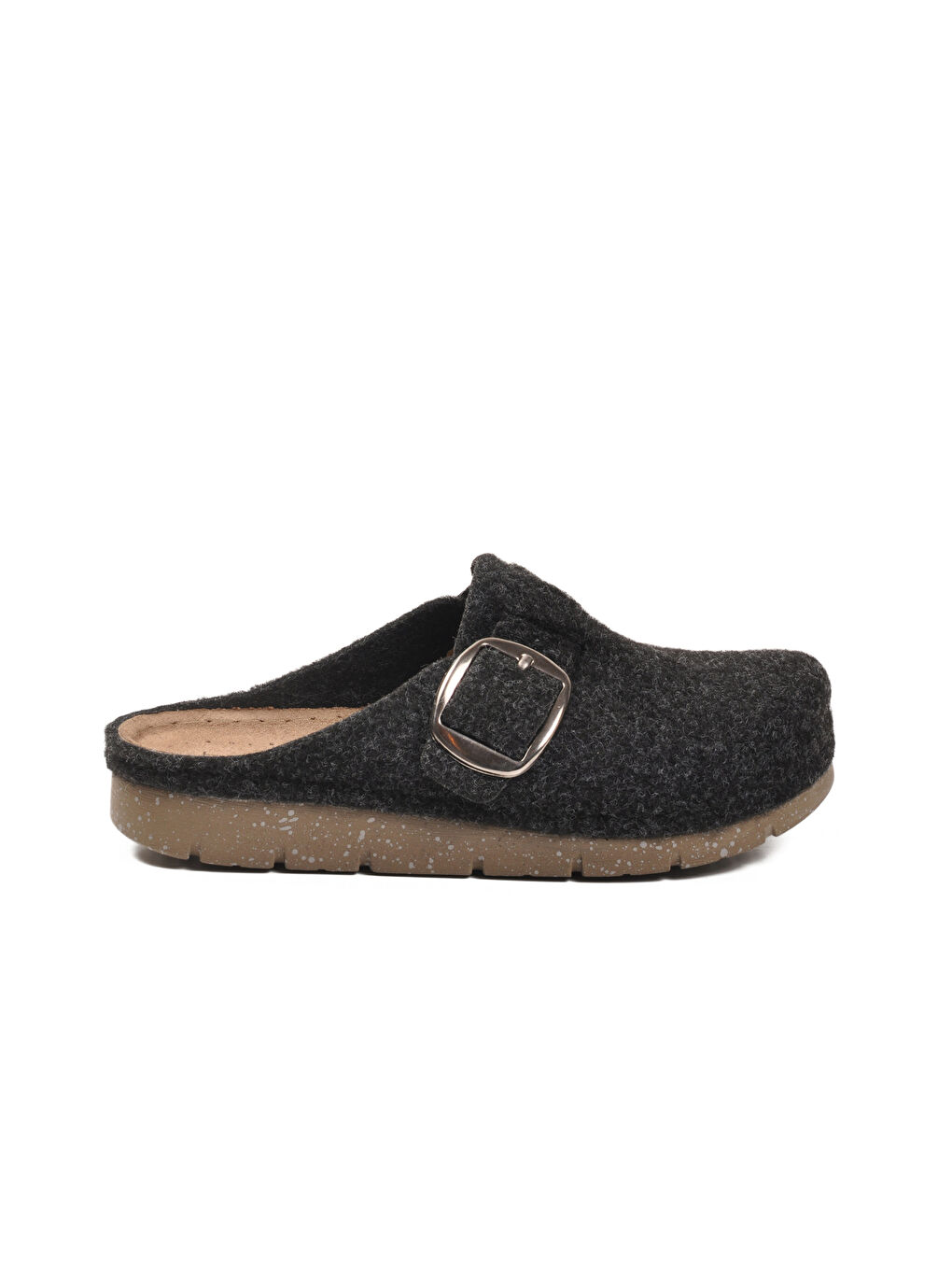 Siyah Keçe Anatomik Kadın Ev Terliği K-117.005 Z-1