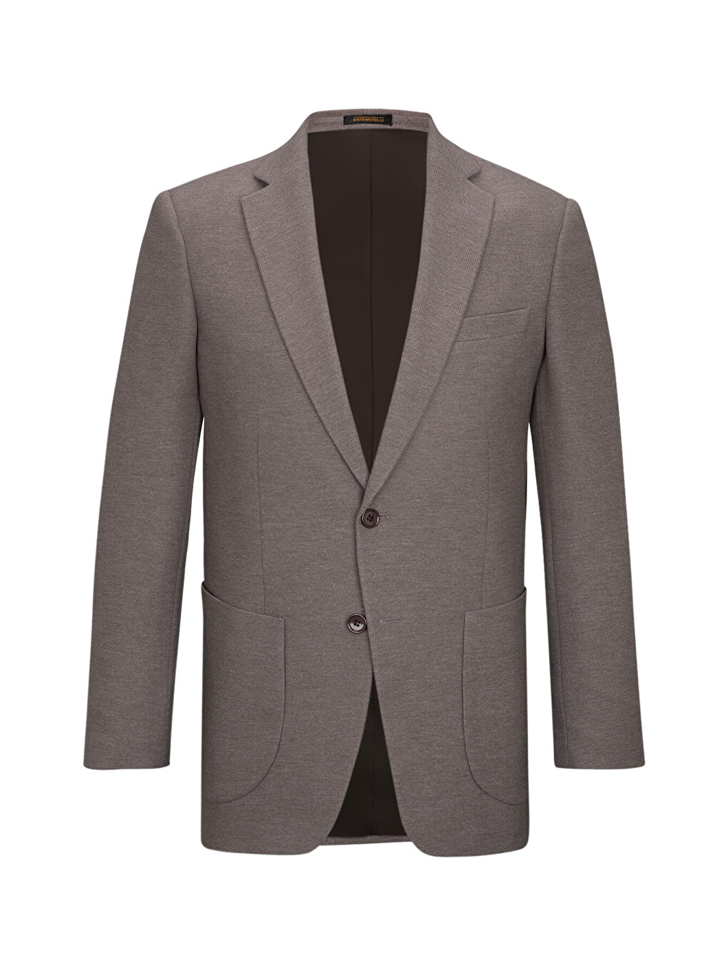 Bej Vizon Slim Fit Mono Yaka Klasik Ceket
