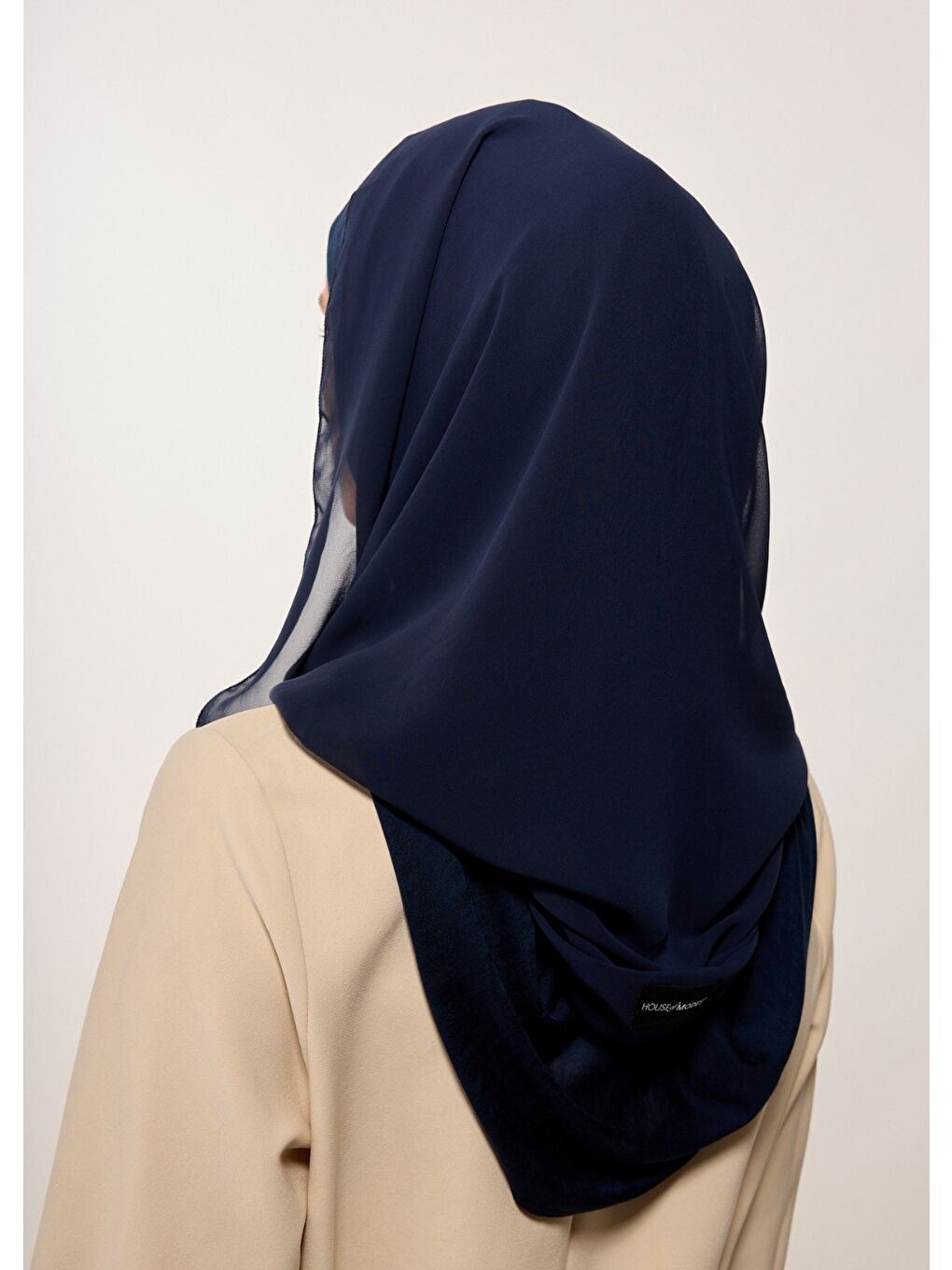 Eşarp - Şifonlu Şal - Lacivert-4