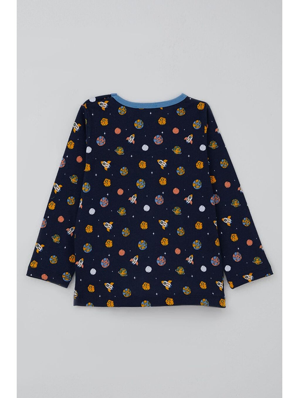 Erkek Bebek Pijama Takımı Galaksi Temalı Lacivert (9 Ay-3 Yaş)-3