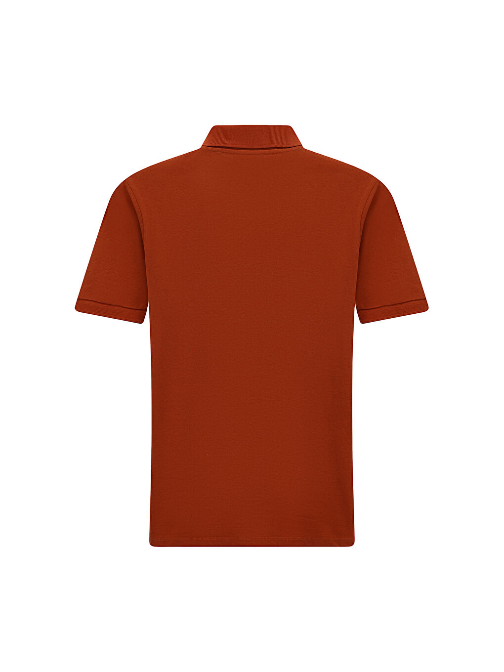 Kahverengi Erkek Polo Yaka Slim Fit Nakışlı %100 Pamuk T-shirt-1