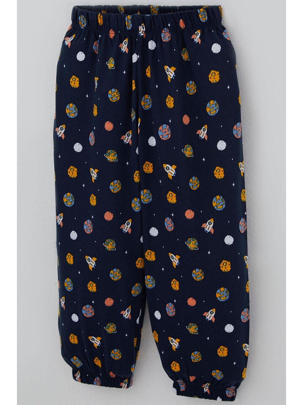 Erkek Bebek Pijama Takımı Galaksi Temalı Lacivert (9 Ay-3 Yaş)-6