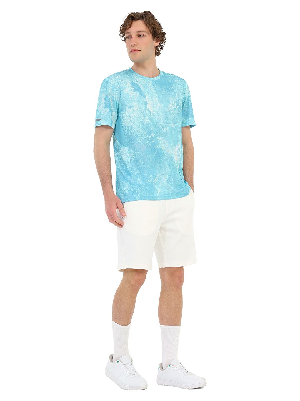 Yeşil ML CORAL 11PRF103 5FX K MINT Erkek Kısa Kol T-Shirt-2