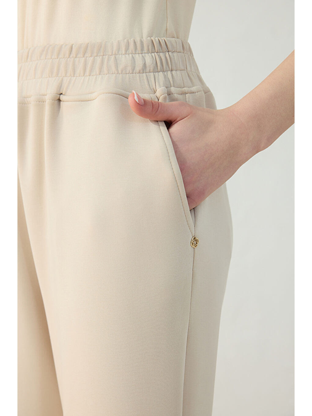 Bej Taş Modal Pantolon-4