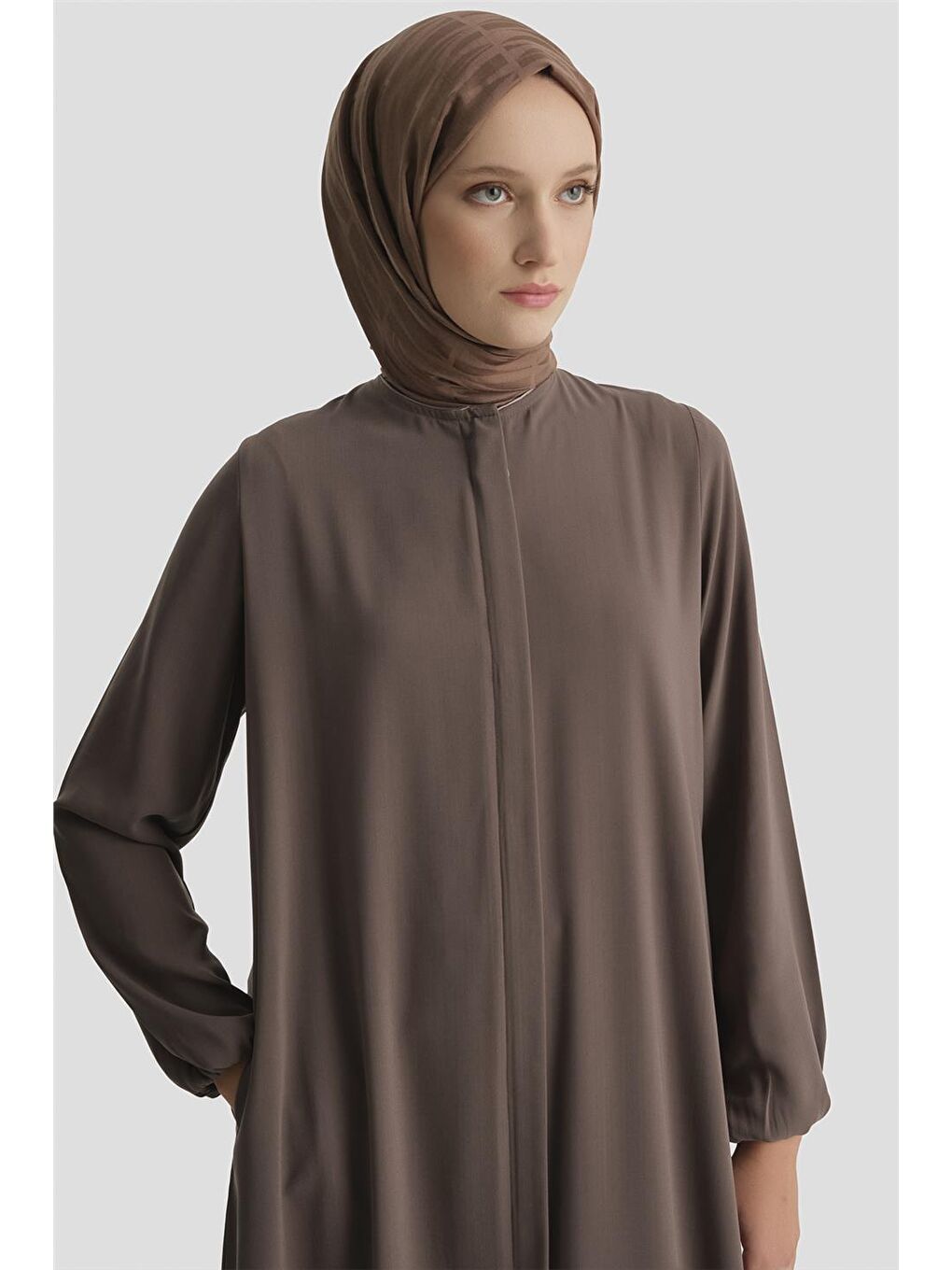 Kahverengi Basic Ferace Kahve-1