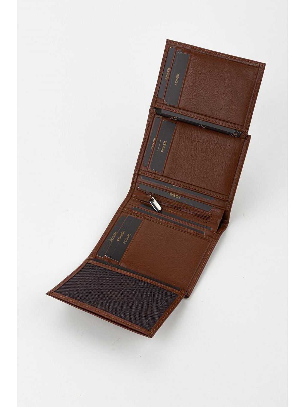 Kahverengi Kutulu Hakiki Deri Dikey Dikişli Siyah El Portföyü Kartlık Cüzdan-1