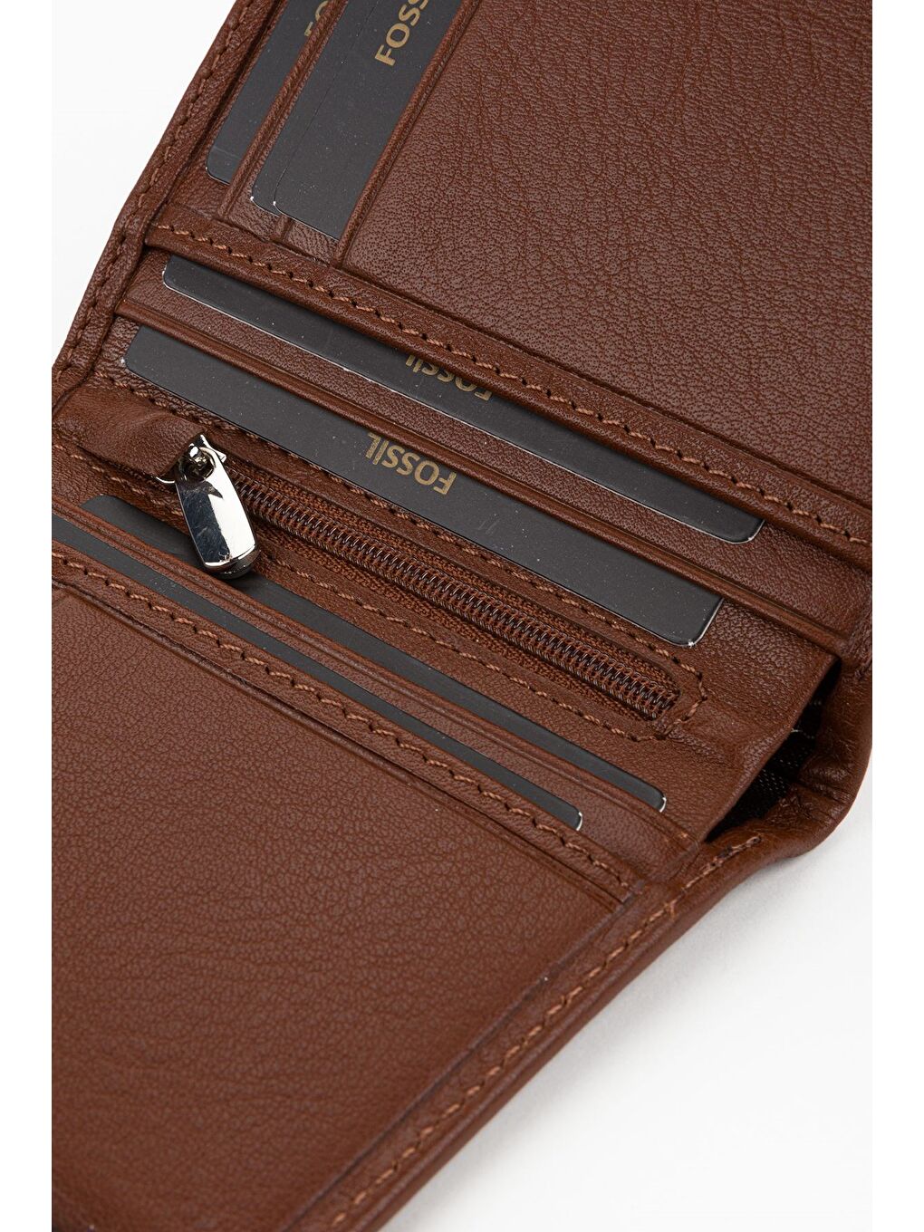 Kahverengi Kutulu Hakiki Deri Dikey Dikişli Siyah El Portföyü Kartlık Cüzdan-2