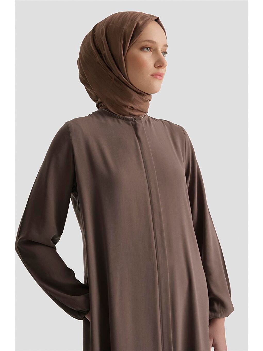 Kahverengi Basic Ferace Kahve-2