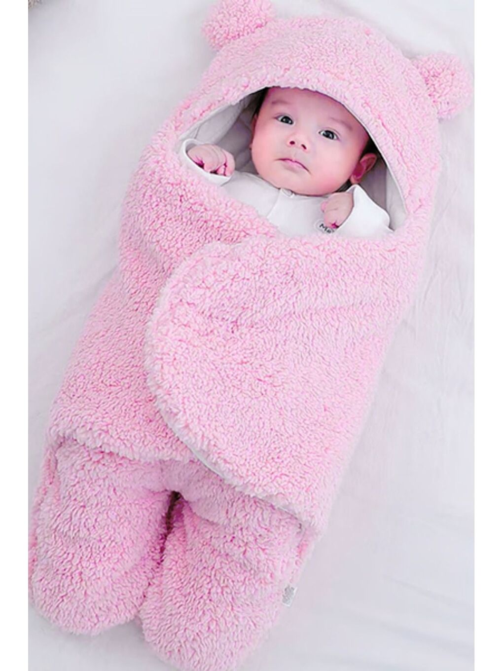 Pembe Welsoft Kundaklı Dış Kundak Bebek Battaniye 0 - 12 Ay