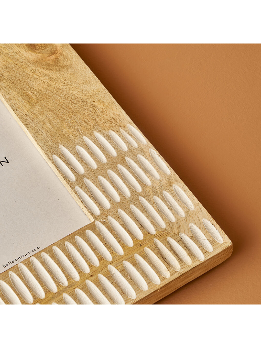 Bej Edna Mango Ağacı Dekoratif Çerçeve Naturel (20x2x25 cm)-1