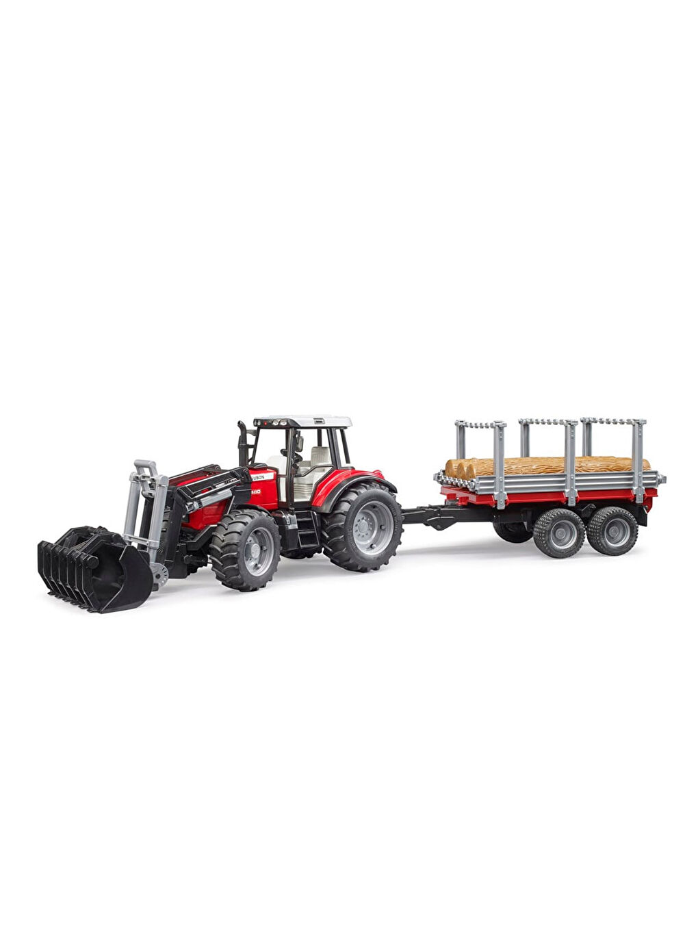Oyuncak Massey Ferguson 7480 Kepçeli Traktör-Römork BR02046-2