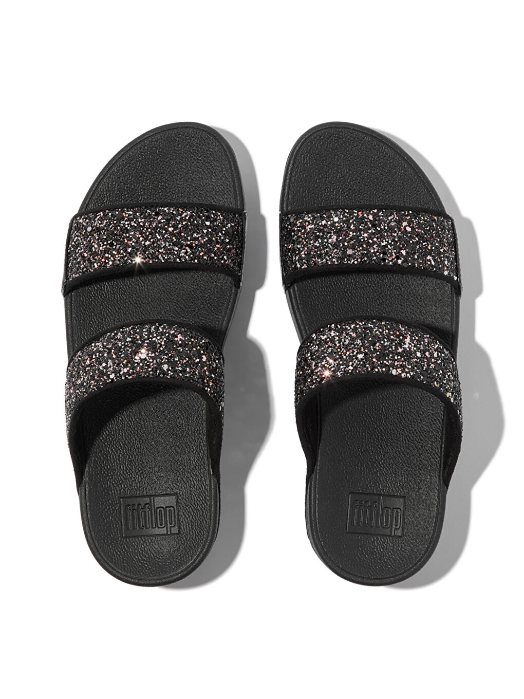 Siyah Kadın Terlik JE5-C33/C55 LULU Multi-Tonal Glitter Slides-1