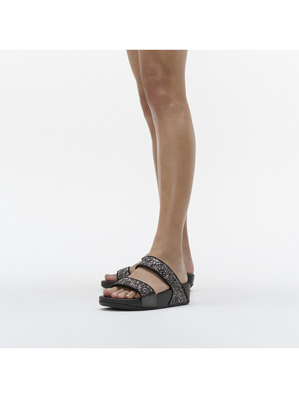 Siyah Kadın Terlik JE5-C33/C55 LULU Multi-Tonal Glitter Slides-4