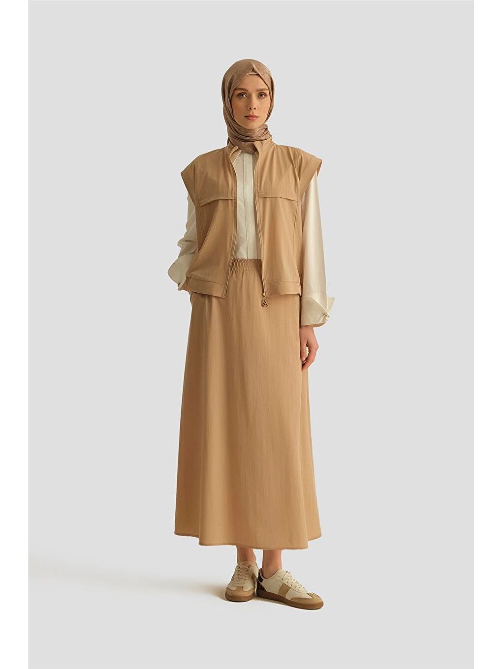 Yelekli Takım 25Yt613 Bej