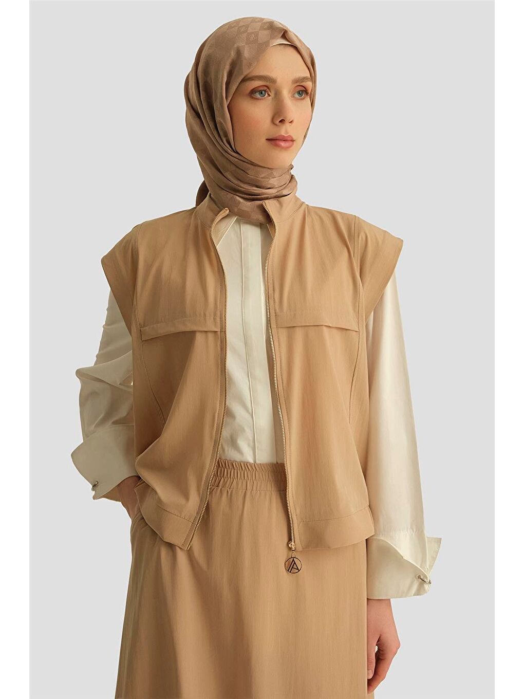 Yelekli Takım 25Yt613 Bej-1