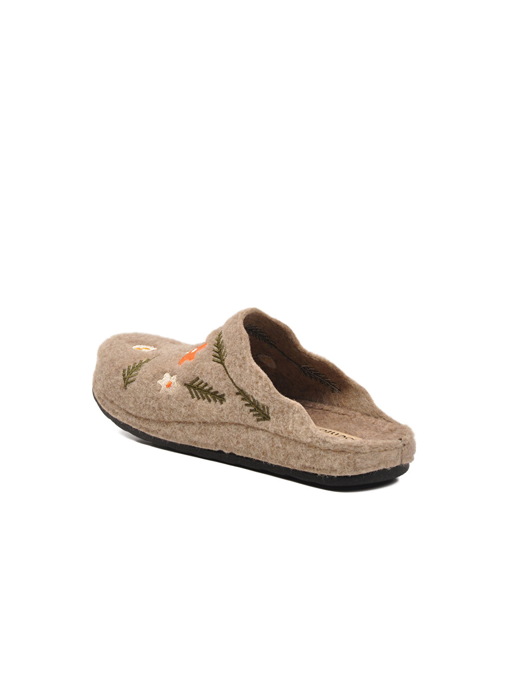 Kahverengi Camel Keçe Anatomik Kadın Ev Terliği K-9561 Z-3